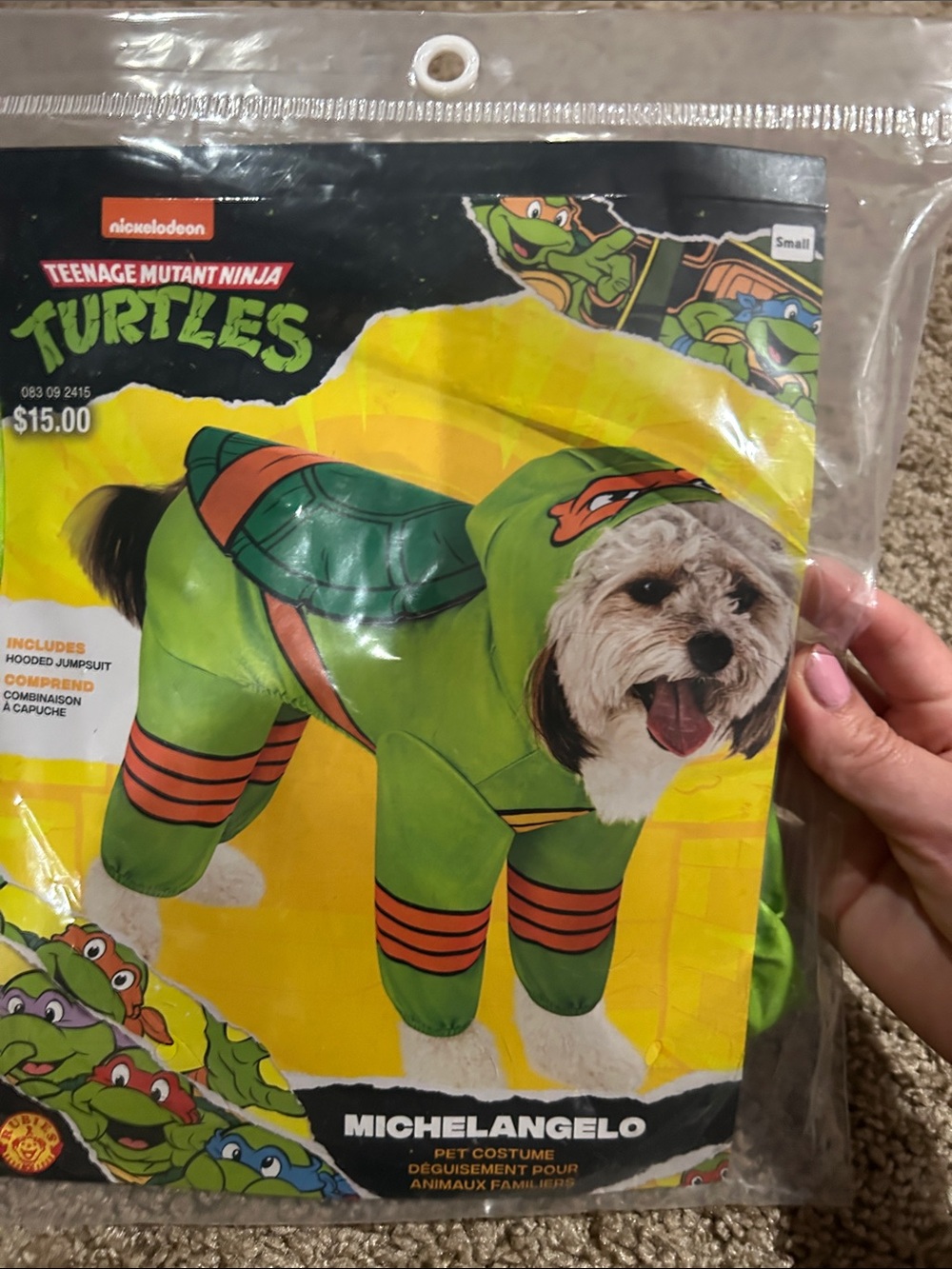 Nickelodeon Michelangelo Green and Orange Pet Costume